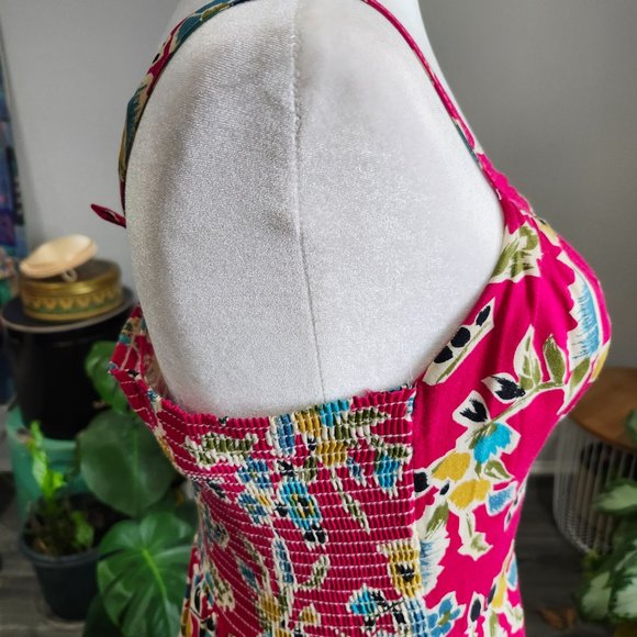 Vintage 1960's Pink Floral Sundress with Pockets - Picture 11 of 15